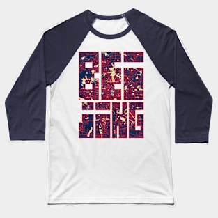 Beijing, China City Map Typography - Hope Baseball T-Shirt